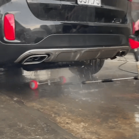 3 đầu béc phun nước áp lực mạnh mẽ rửa gầm xe ô tô